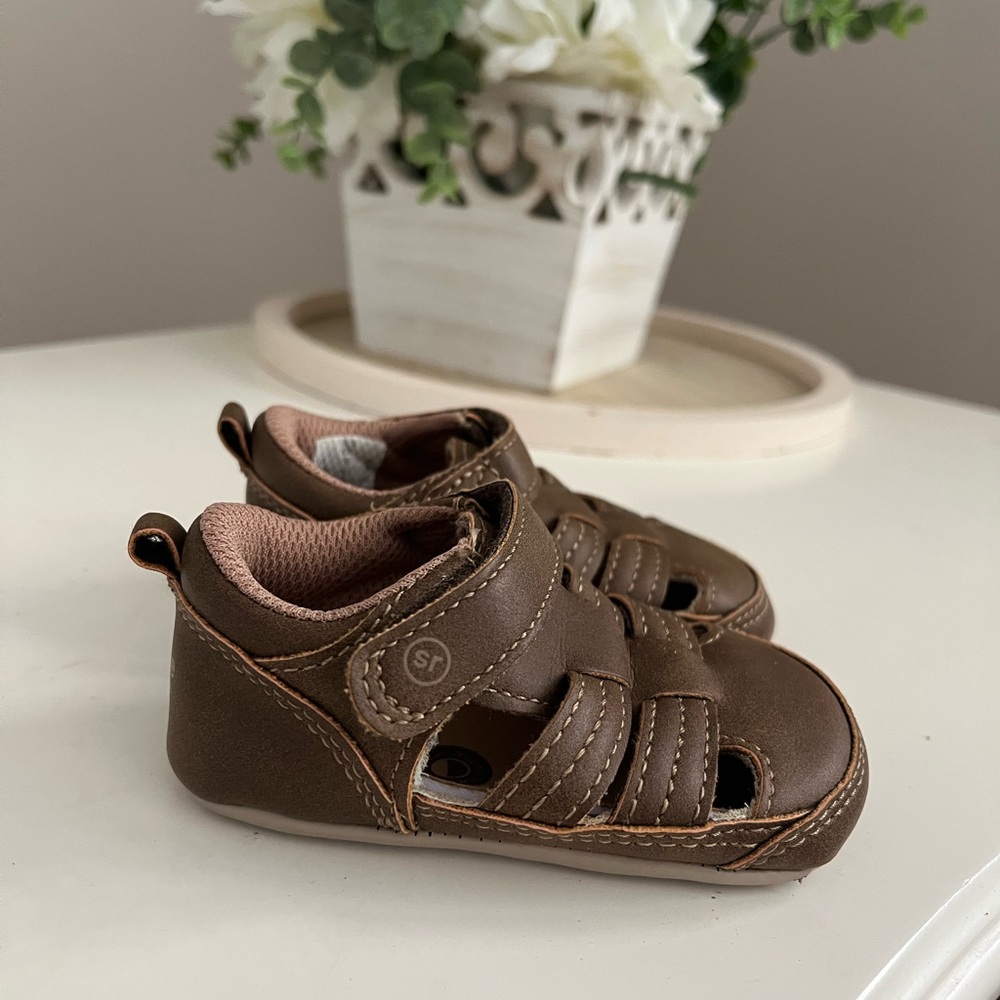 Stride Rite Brown Baby Walker Shoes